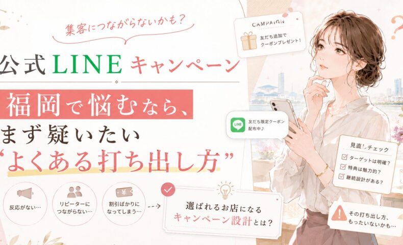 公式LINE キャンペーン 福岡で反応が伸びにくい打ち出し方を見直し、スマホ通知や特典内容を確認する女性