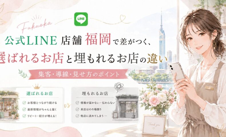 公式LINE店舗集客を福岡で強化するために、選ばれるお店と埋もれるお店の違いを比較形式で表現